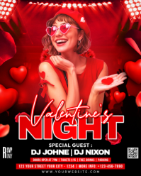 Valentine's Night Party Instagram Portrait template
