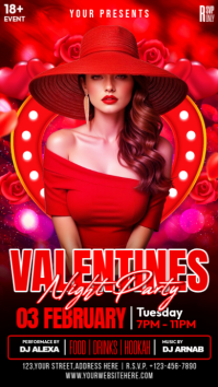 Valentine's Night Party Instagram Story template