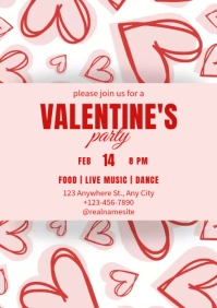 Valentine's Party A3 template