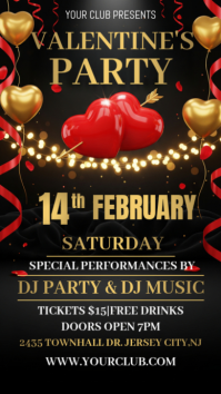 Valentine's Party Instagram Story template