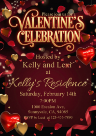 Valentine's Party A4 template