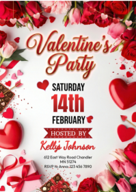 Valentine's Party A6 template