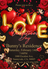 Valentine's Party A4 template