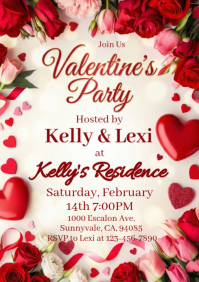Valentine's Party A4 template