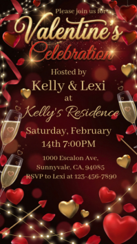 Valentine's Party Historia de Instagram template