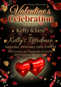 Valentine's Party A4 template