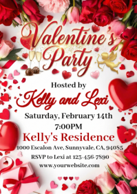 Valentine's Party A4 template