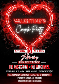 Valentine's Party A4 template