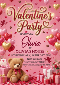 Valentine's Party A4 template