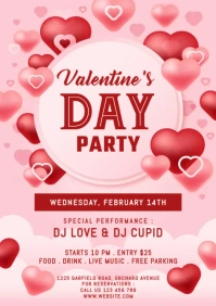 valentine's party A4 template