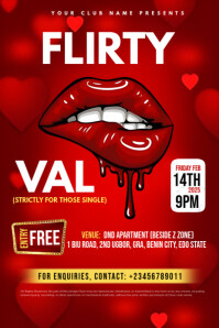Valentine's party flyer Pinterest 图片 template