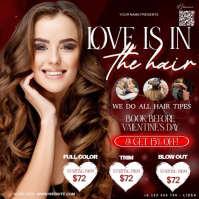 VALENTINE'S SALON PROMOTION DESIGN Instagram-opslag template
