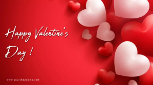 Rød Valentine's Template 数字显示屏