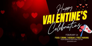 Black Valentine's Template Banner Evenbrite