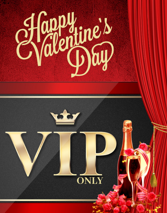 Valentine's VIP Invite Poster/Wallboard template