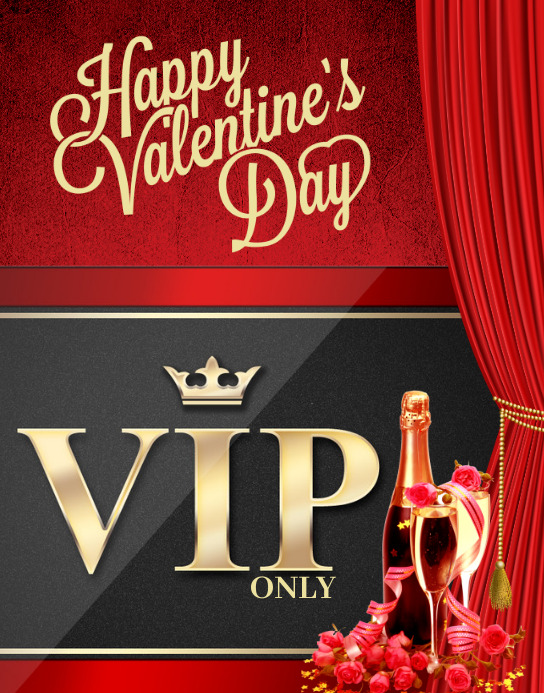 Valentine's VIP Invite โปสเตอร์/กระดานบนผนัง template