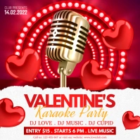 valentine, valentine's karaoke Publicação no Instagram template