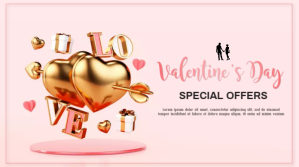 valentine,romance,event flyer Post di Twitter template