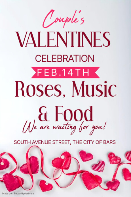 Valentine,s day Poster template