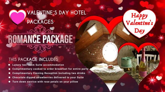 VALENTINE`S DAY HOTEL PACKAGES Template | PosterMyWall