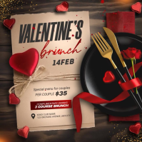 Valentine’s Day Brunch Special Instagram Post template