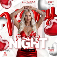 Valentine’s day club bar design Carré (1:1) template