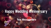 Wedding Anniversary Card Facebook Cover Video (16:9) template