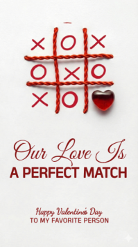 Valentine’s Day Instagram Story Template | Romantic Love Perfect Match Design