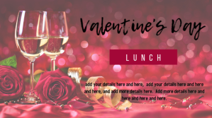 Valentine’s Day lunch facebook digital Præsentation (16:9) template