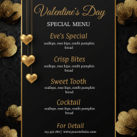 valentine’s day menu template Instagram Post