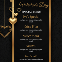 valentine’s day menu template Instagram Post
