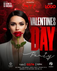 Valentine’s Day Party Flyer Instagram Portrait template