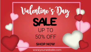 Red Valentine's Day Sale Blog Header Template