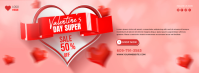 Valentine’s Day Super Sale Facebook-coverfoto template