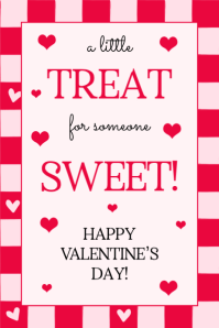 Valentine’s Day Treat Tag Banner 4' × 6' template