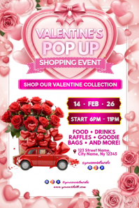 Valentine’s Pop-Up Shopping Event Póster template