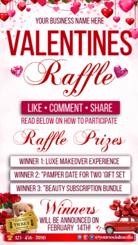 Valentine’s Raffle & Giveaway Event Instagram Story template