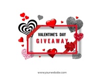 Valentine' s day giveaway Volante (Carta US) template