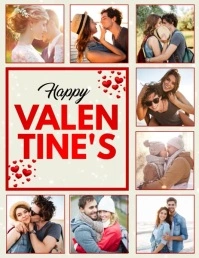 Valentine's, Collage Pamflet (Letter AS) template