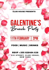Valentine's, Galentine's A3 template