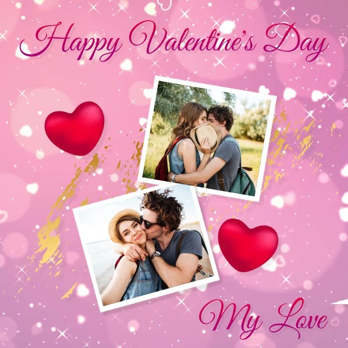 Valentine's, Greeting Card Wpis na Instagrama template