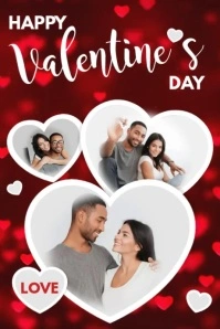 Valentine's, Photo Collage Poster template