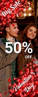 valentine's, romantic, event Cartel enrollable de 2 × 5 pulg. template