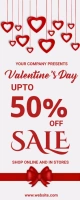 valentine's day, romantic, event Roll Up Banner 2' × 5' template