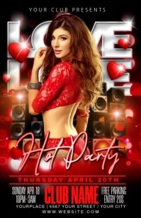 valentine's affair event, Half Page Wide template