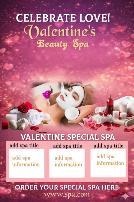 Valentine's beauty spa flyer design Template | PosterMyWall