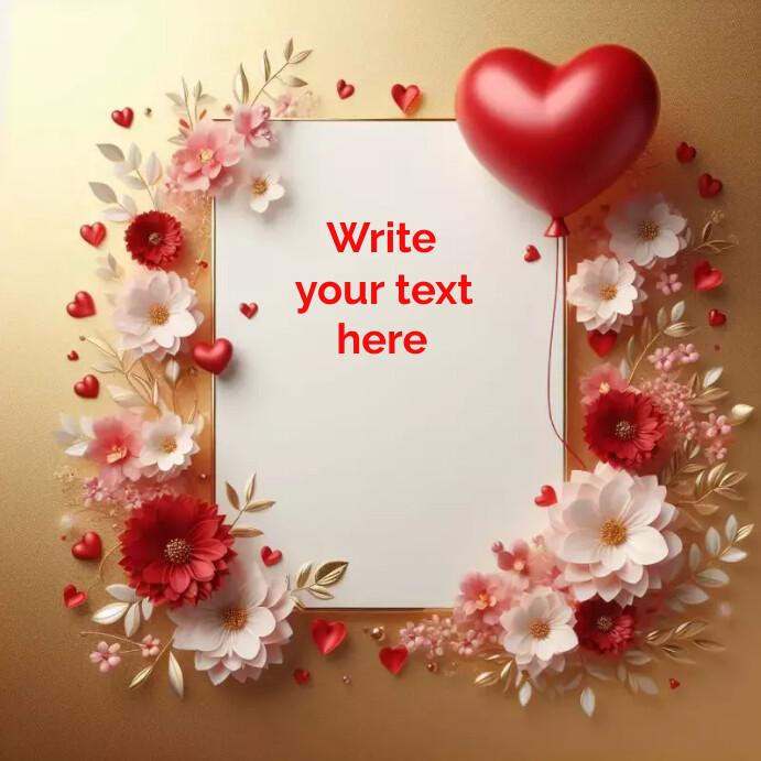 Valentine's card Instagram Post template