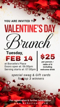 valentine's day, brunch, event Instagram Story template
