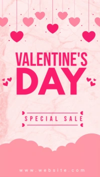 valentine's day, romantic,valentine sale Instagram Story template