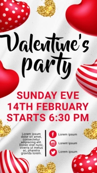 valentine's day, valentine's day party Instagram Story template